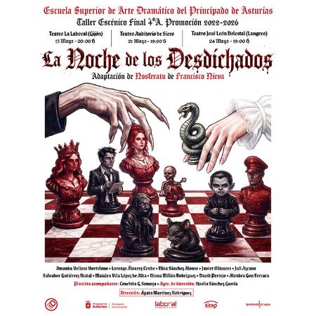 La noche de los desdichados con alumnado de 4ºA de ESAD Asturias